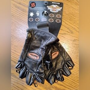 Harley Davidson Fingerless Gloves, NEW With Tags, XS Size